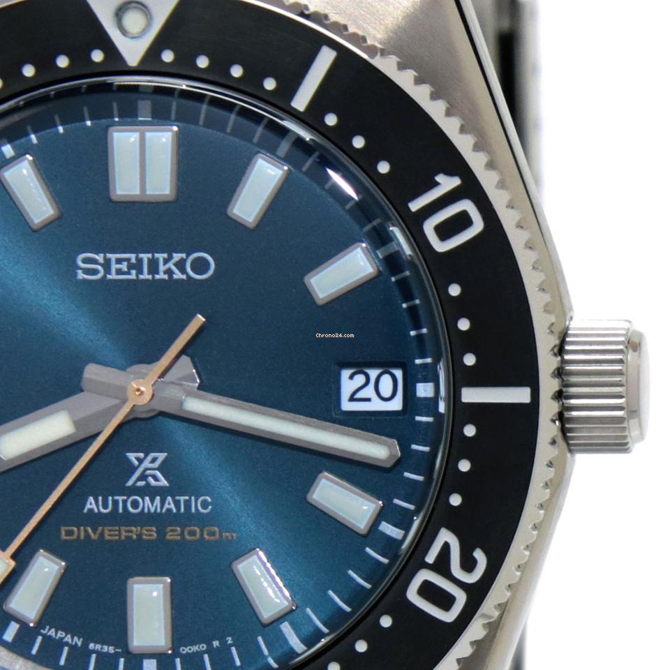 Seiko Prospex Automatic 1965 Dive 55th Anniversary Limited Edition blauwe wijzerplaat zilveren stalen band horloge voor heren - SPB149J1