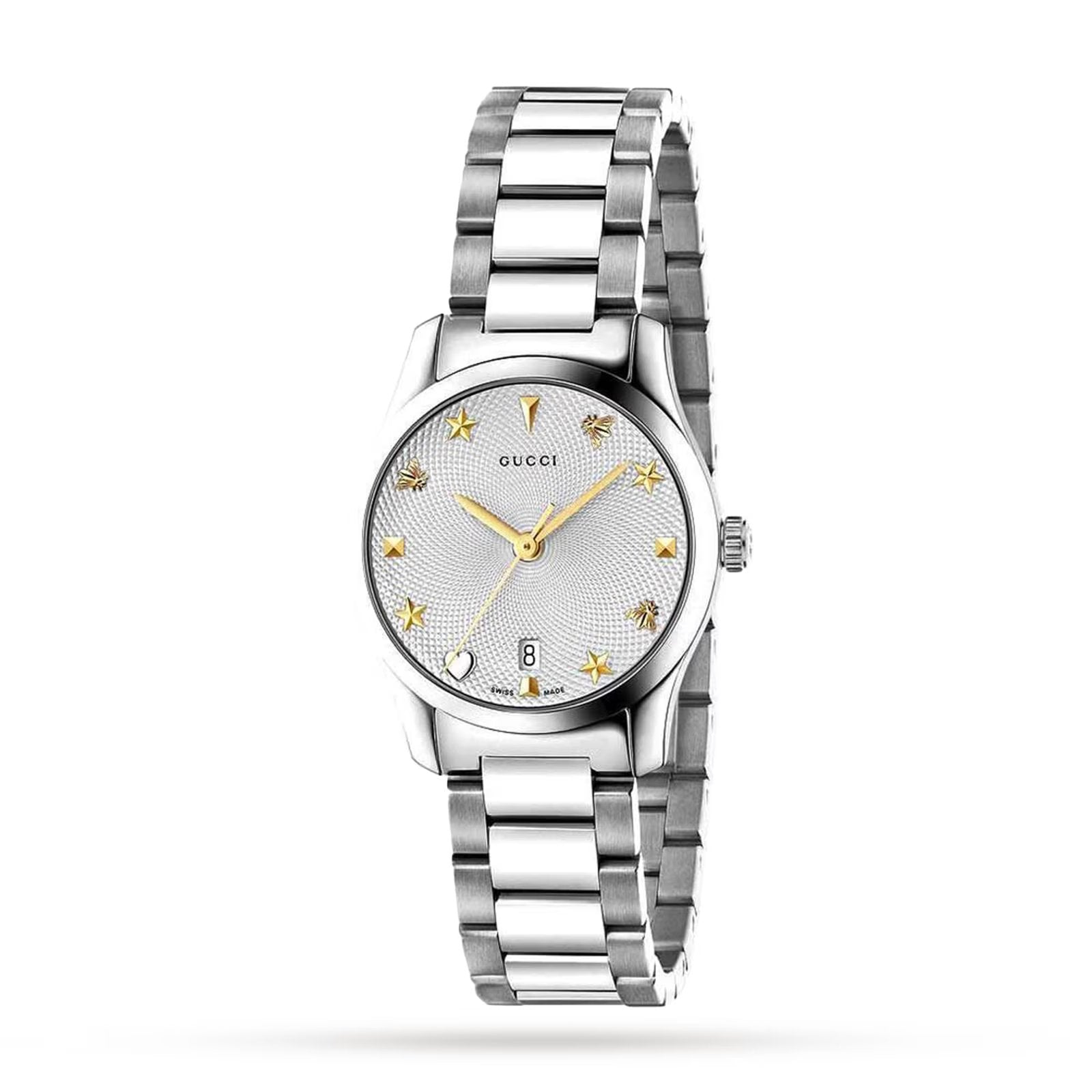 Elegant GUCCI Ladies' G-Timeless Stainless Steel Watch