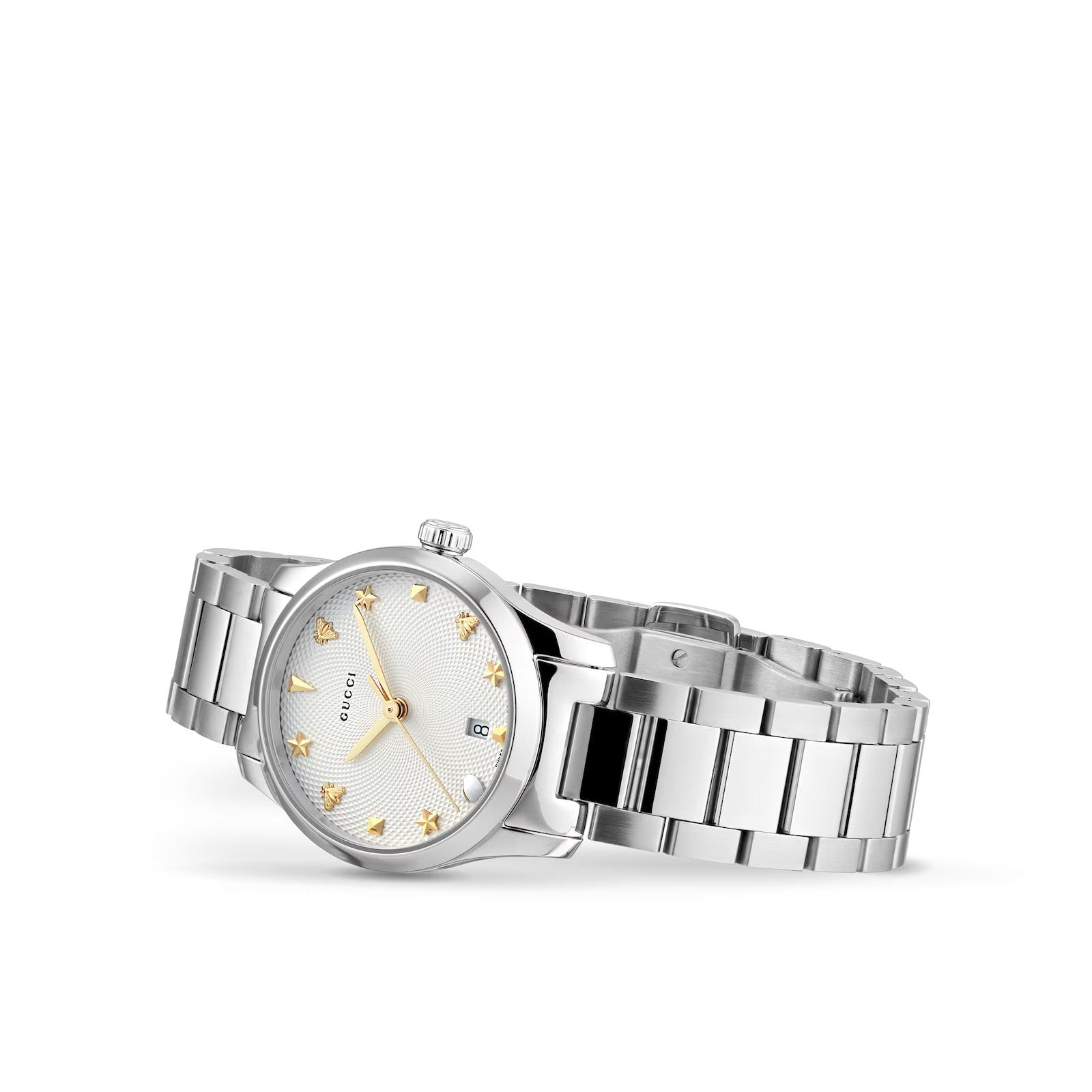Elegant GUCCI Ladies' G-Timeless Stainless Steel Watch