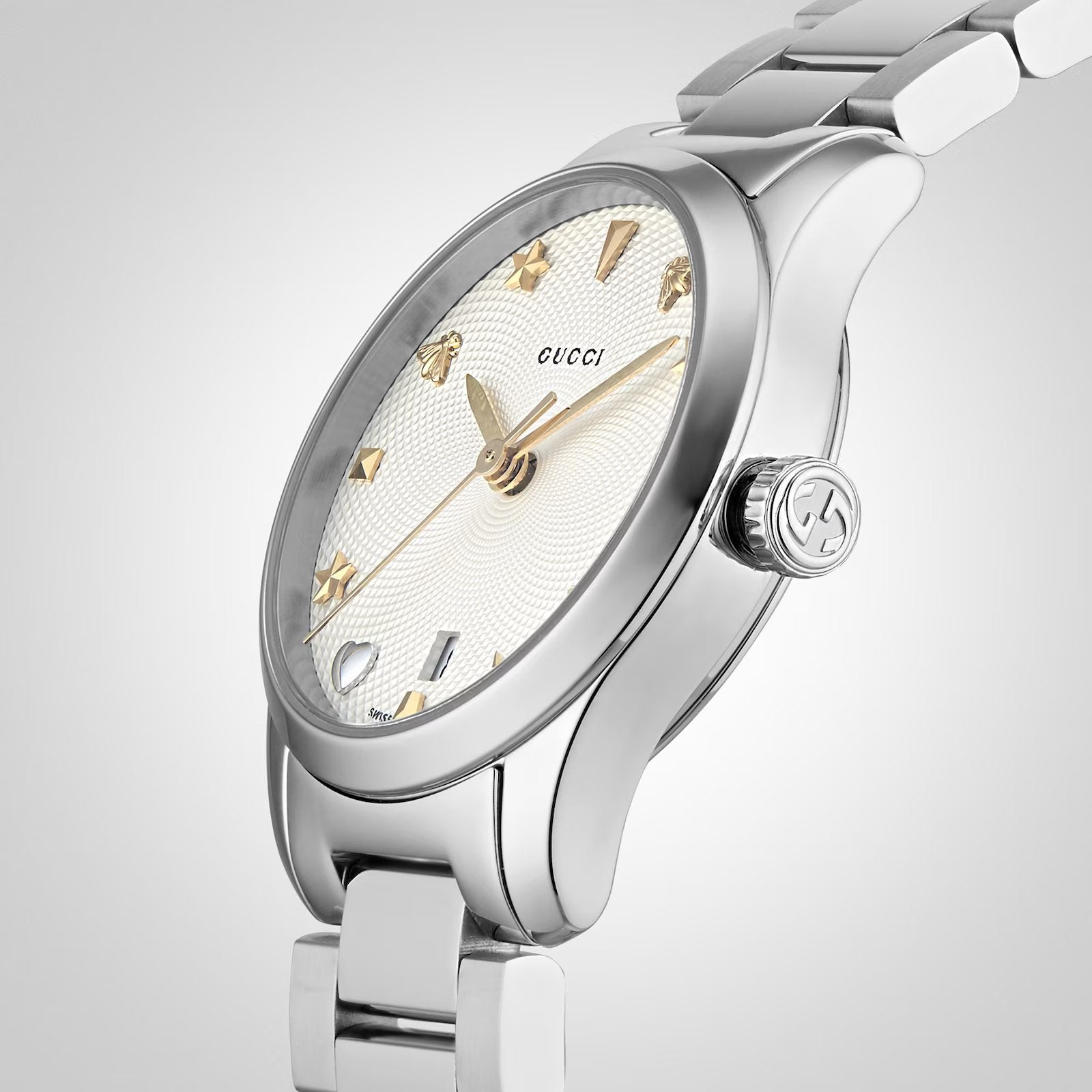 Elegant GUCCI Ladies' G-Timeless Stainless Steel Watch