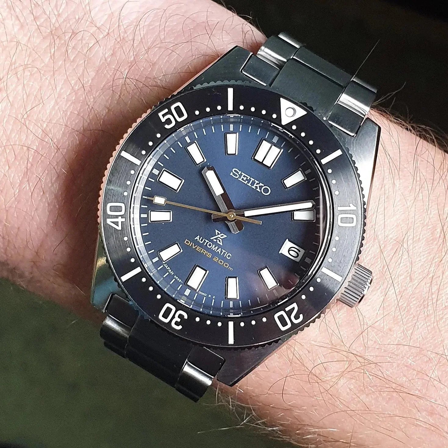 Seiko Prospex Automatic 1965 Dive 55th Anniversary Limited Edition blauwe wijzerplaat zilveren stalen band horloge voor heren - SPB149J1