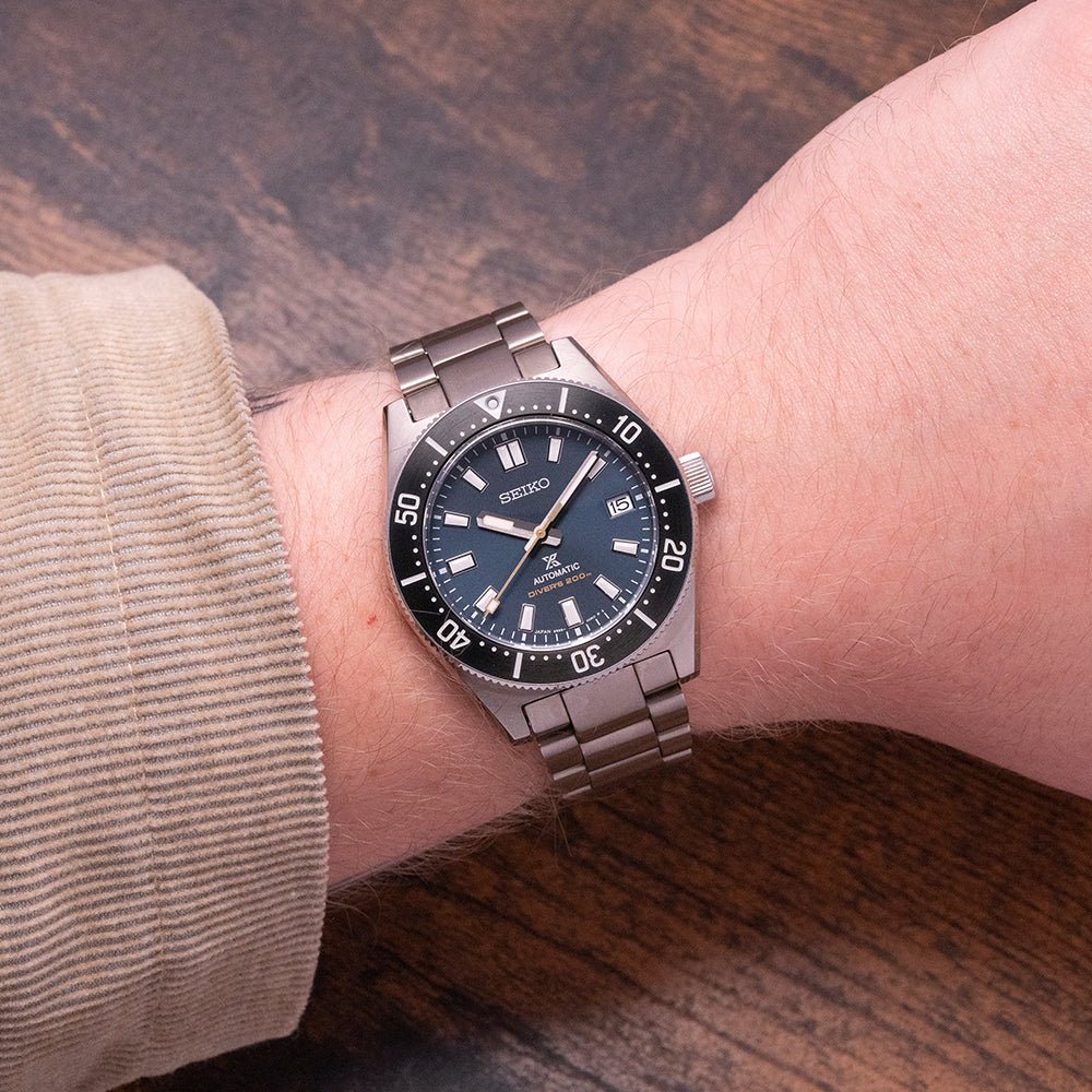 Seiko Prospex Automatic 1965 Dive 55th Anniversary Limited Edition blauwe wijzerplaat zilveren stalen band horloge voor heren - SPB149J1