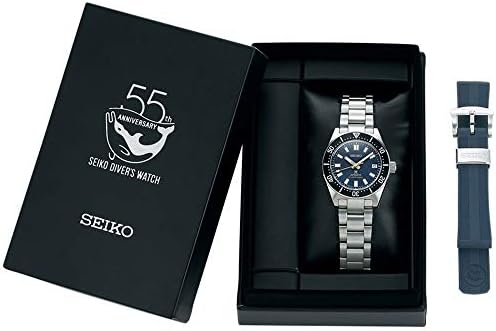 Seiko Prospex Automatic 1965 Dive 55th Anniversary Limited Edition blauwe wijzerplaat zilveren stalen band horloge voor heren - SPB149J1
