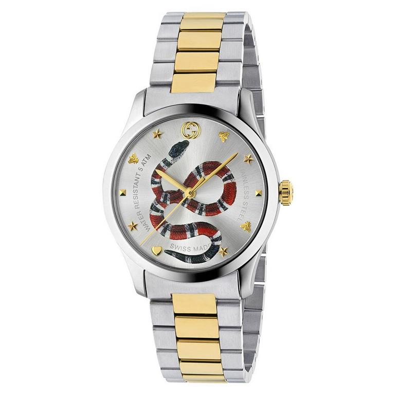 Elegant Two-Tone Gucci G-Timeless Steel and Gold Men's Watch