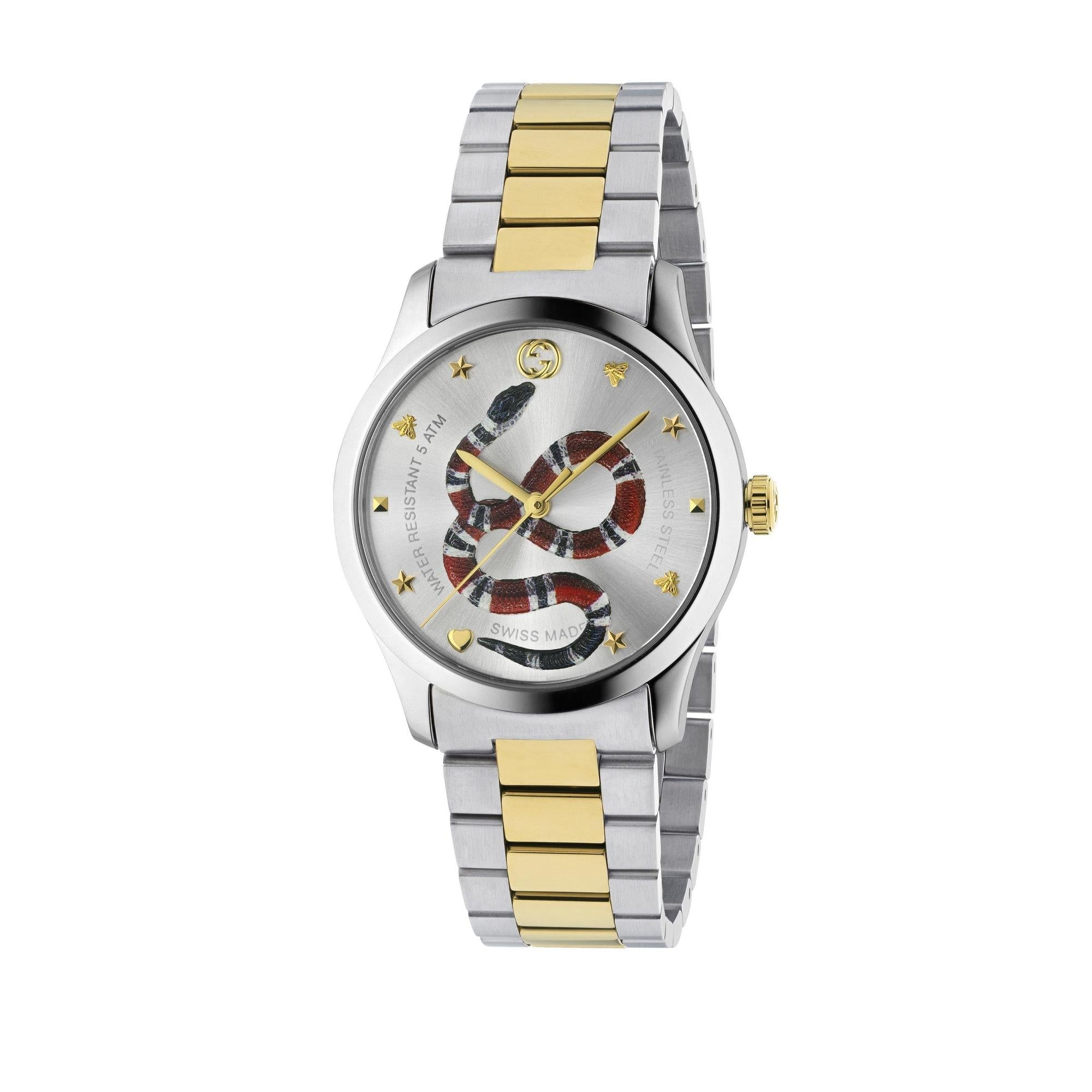 Elegant Two-Tone Gucci G-Timeless Steel and Gold Men's Watch