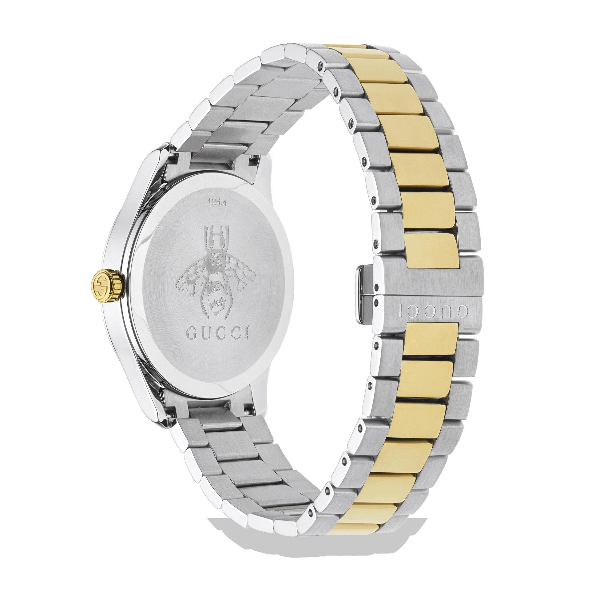 Elegant Two-Tone Gucci G-Timeless Steel and Gold Men's Watch
