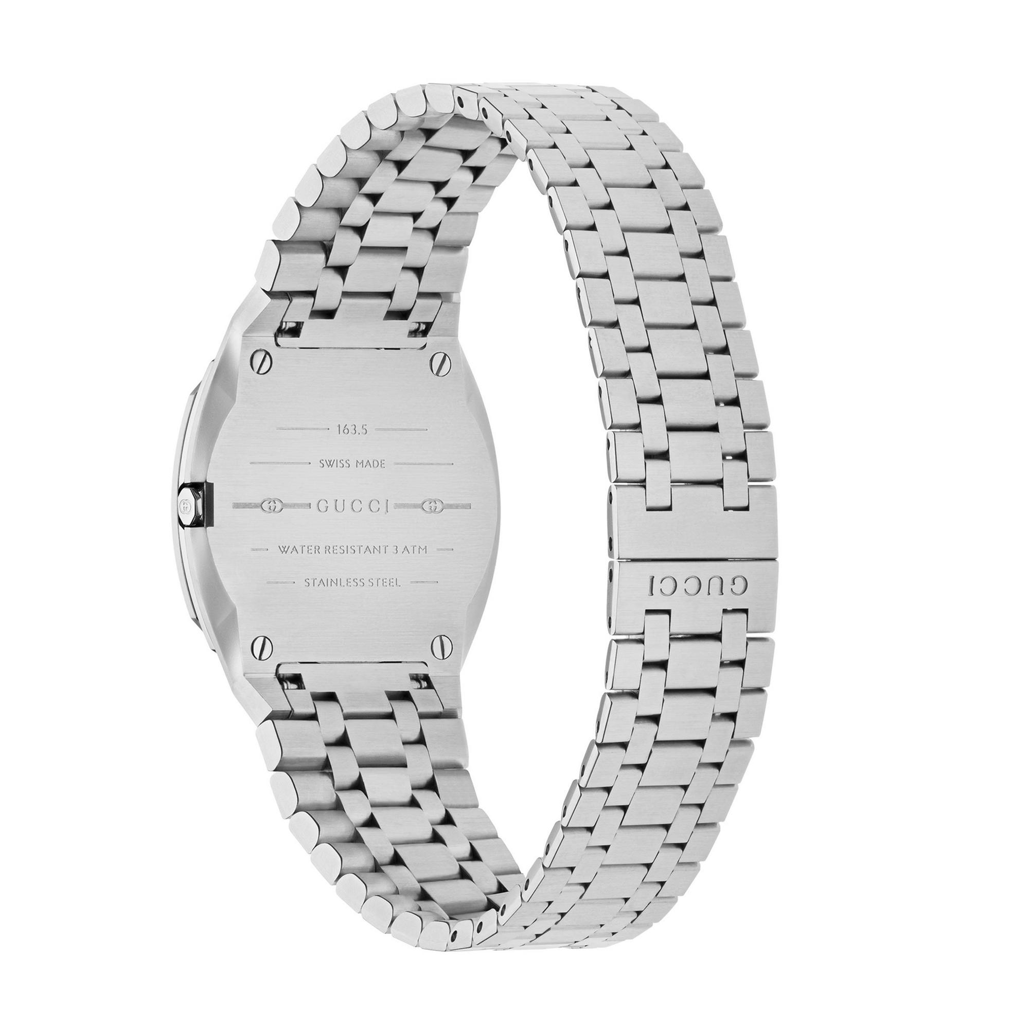 Sleek And Sophisticated Gucci 25H Silver Ladies' Watch - YA163501