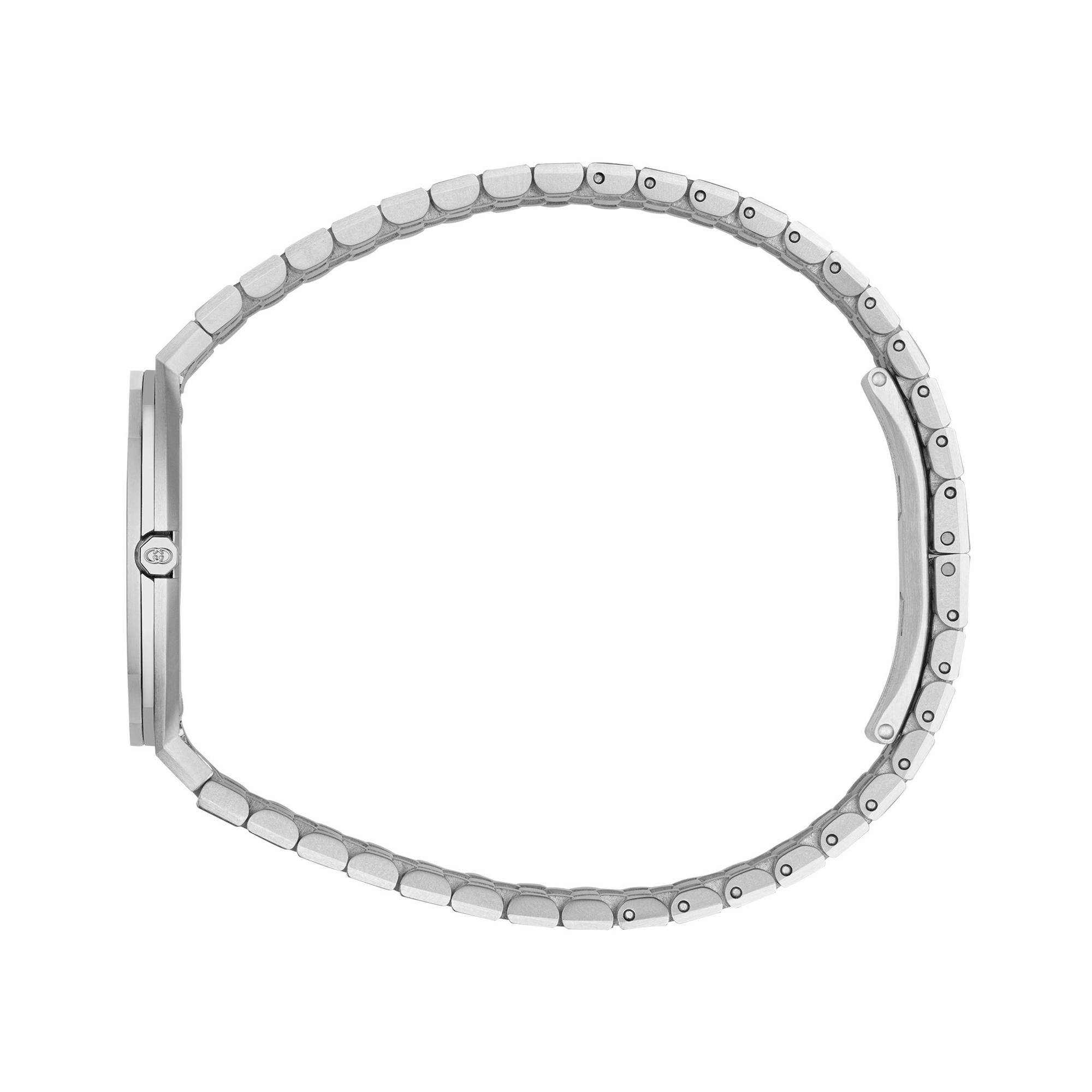 Sleek And Sophisticated Gucci 25H Silver Ladies' Watch - YA163501