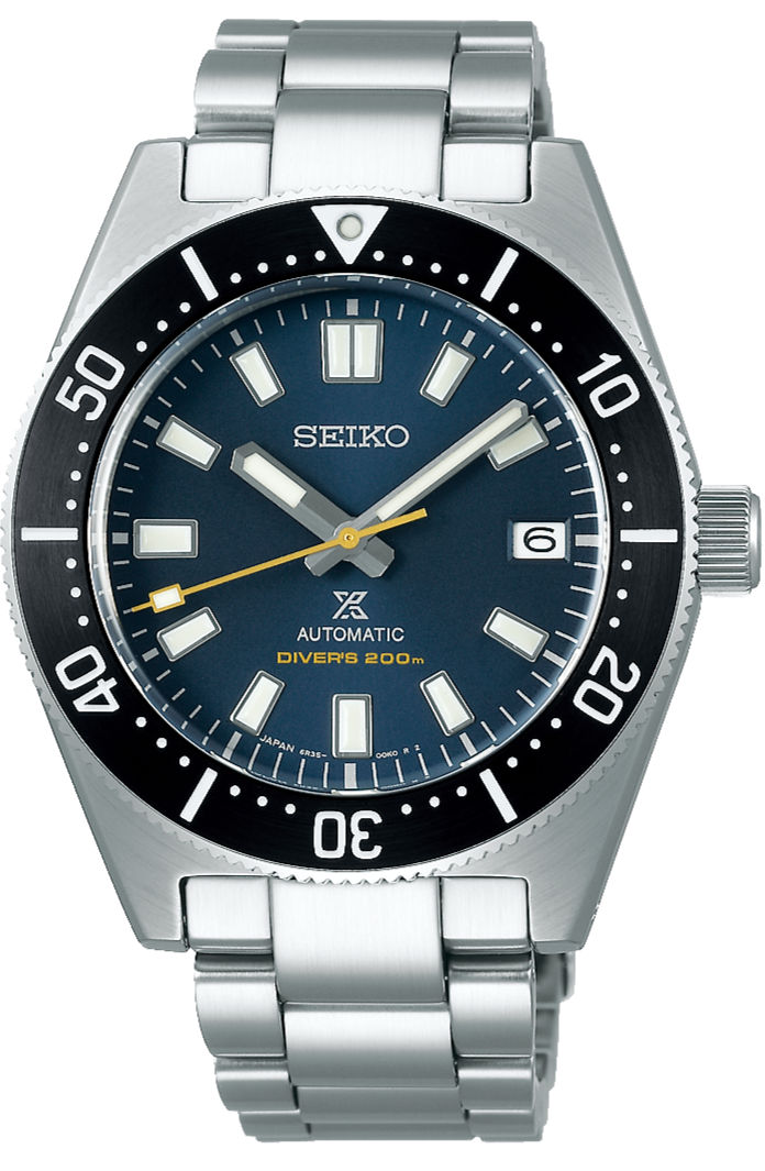 Seiko Prospex Automatic 1965 Dive 55th Anniversary Limited Edition blauwe wijzerplaat zilveren stalen band horloge voor heren - SPB149J1