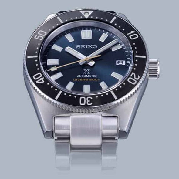 Seiko Prospex Automatic 1965 Dive 55th Anniversary Limited Edition blauwe wijzerplaat zilveren stalen band horloge voor heren - SPB149J1