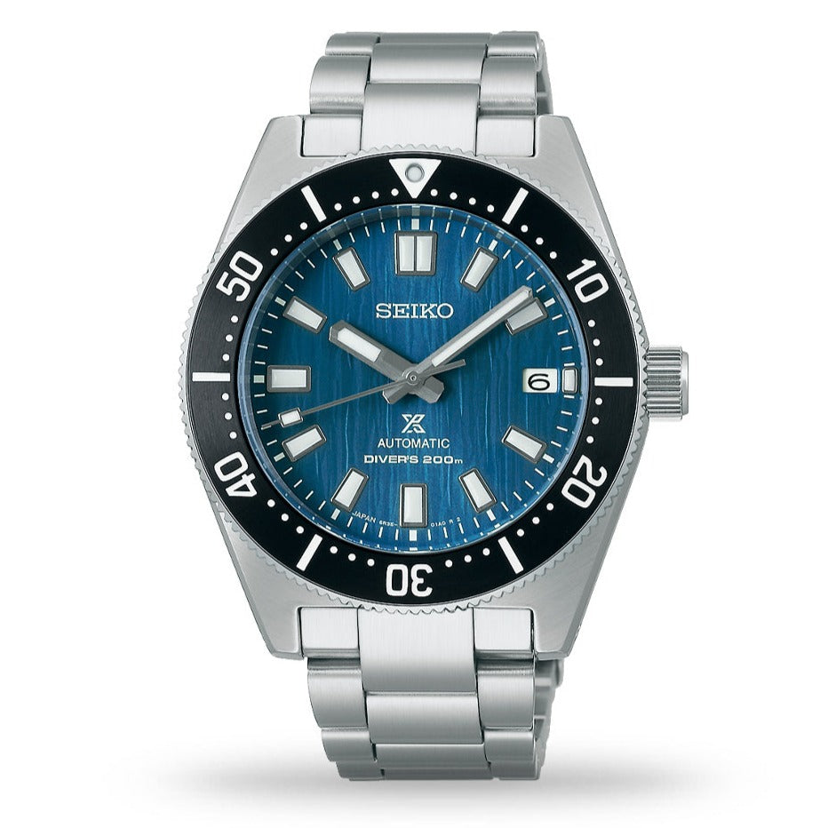 Seiko Prospex Automatic 1965 Dive 55th Anniversary Limited Edition blauwe wijzerplaat zilveren stalen band horloge voor heren - SPB149J1