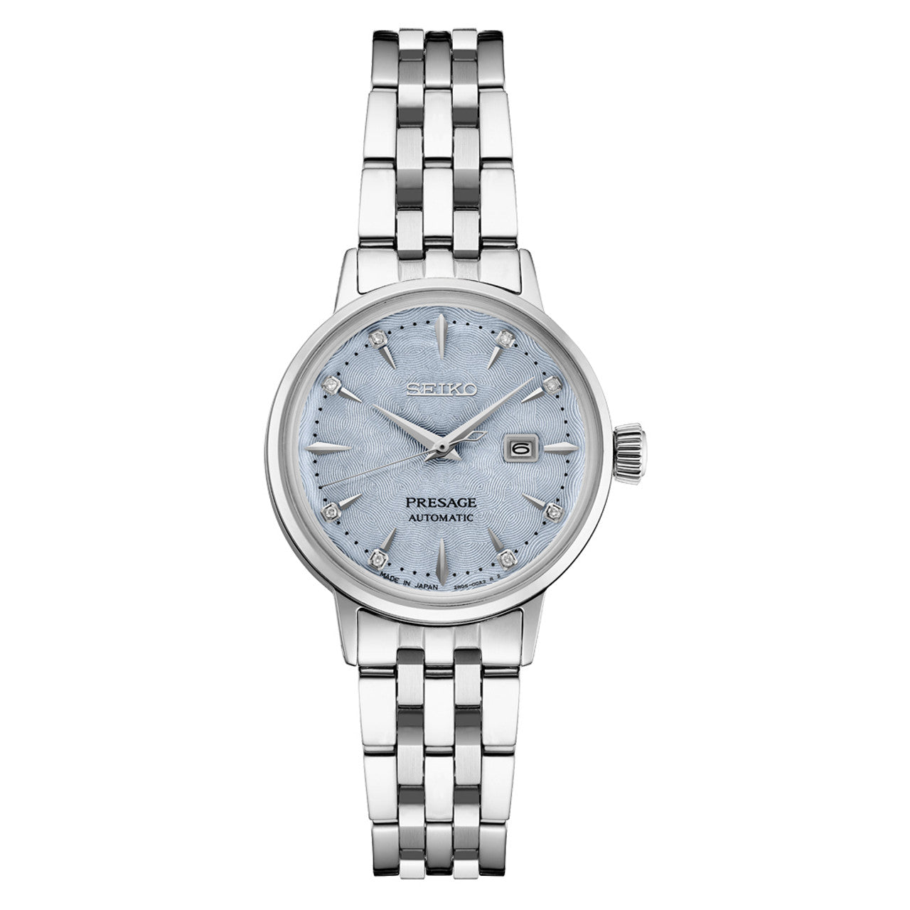 Seiko Presage 30mm Dress Watch with Blue Embossed Dial #SRE007