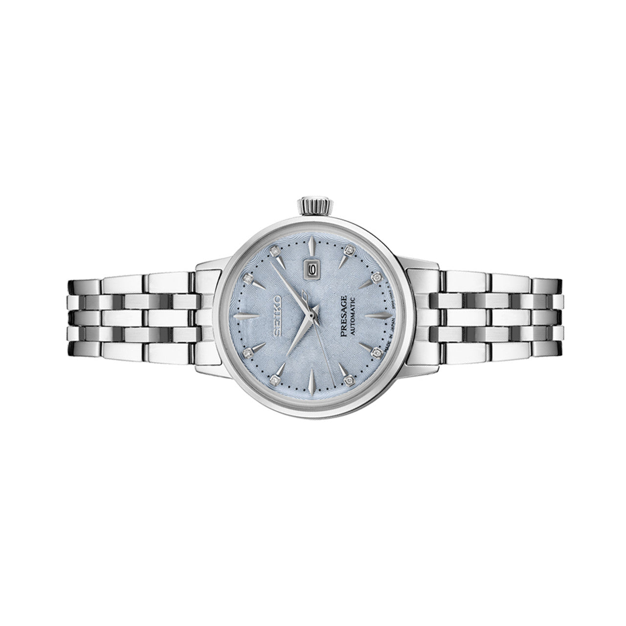 Seiko Presage 30mm Dress Watch with Blue Embossed Dial #SRE007