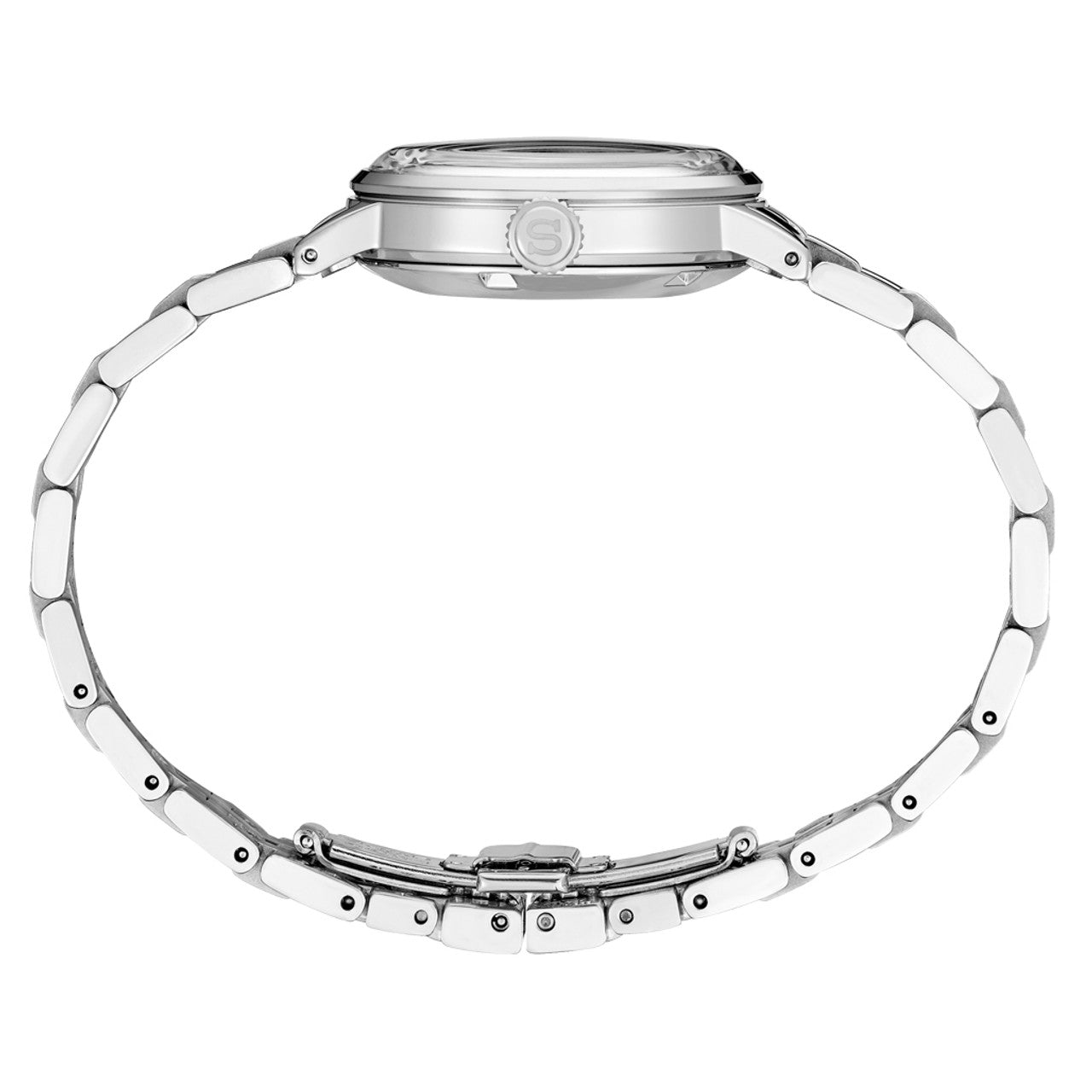 Seiko Presage 30mm Dress Watch with Blue Embossed Dial #SRE007