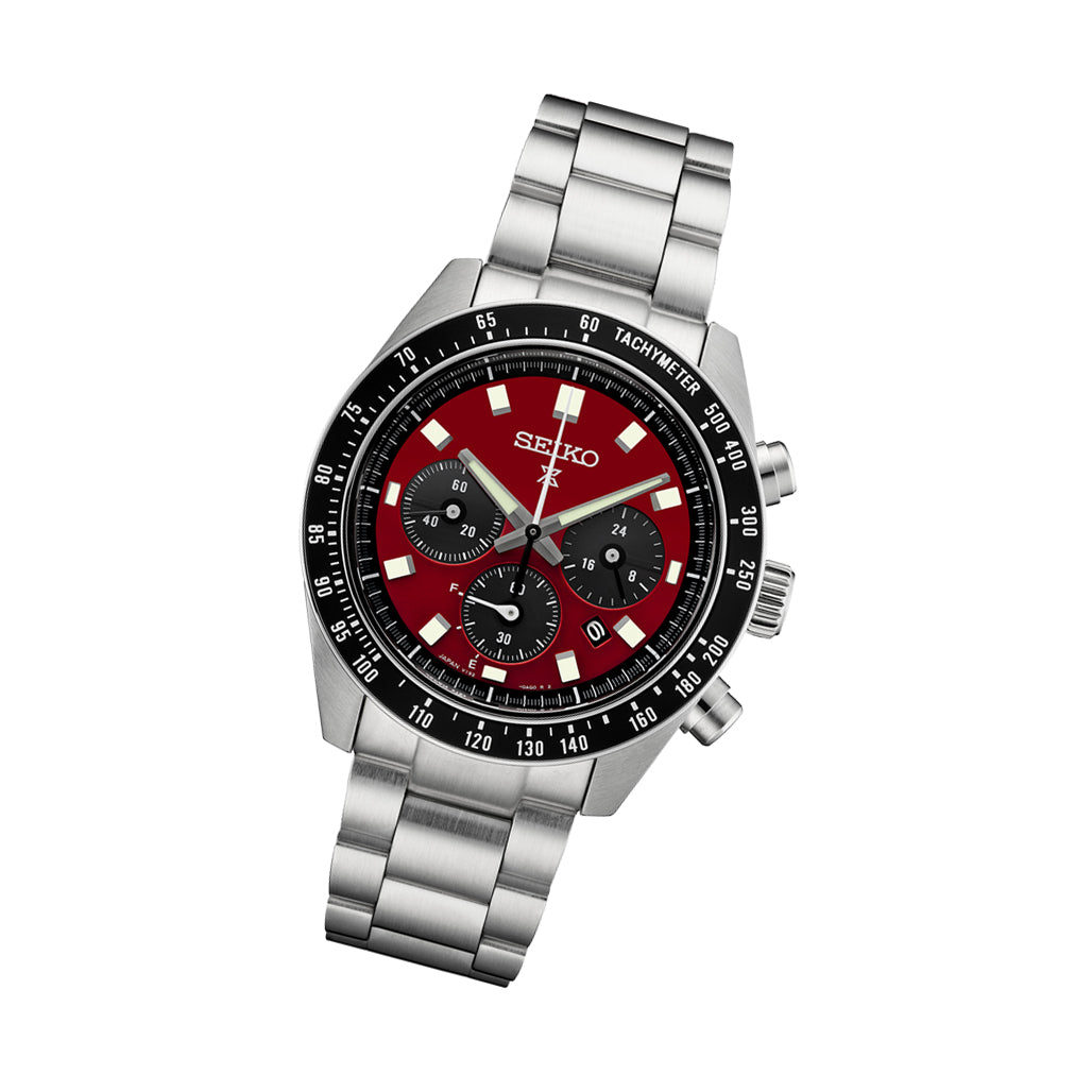 Seiko Prospex US Special Edition 41mm Speedtimer Solar Chronograph with Red Dial #SSC927