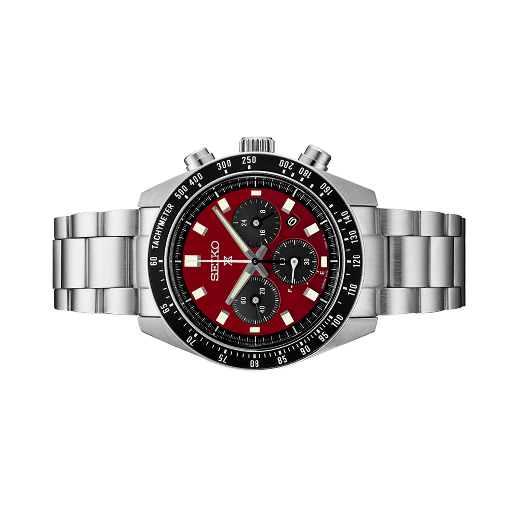 Seiko Prospex US Special Edition 41mm Speedtimer Solar Chronograph with Red Dial #SSC927
