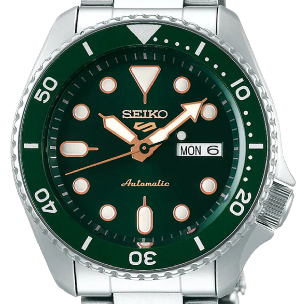 Seiko Sports 5 SRPD63 SRPD63K1 SRPD63K Automatic Green Dial Mens Watch