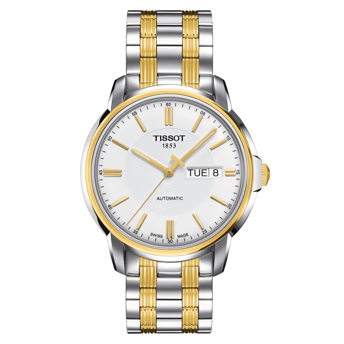 Tissot Men's Watch Automatics III T-Classic 39mm Silver Gold T0654302203100
