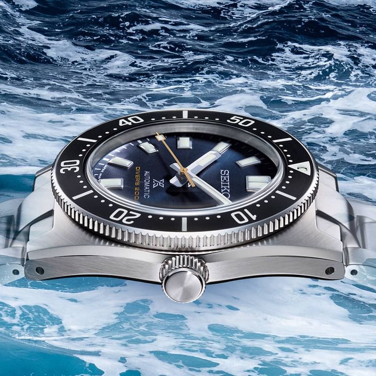 Seiko Prospex Automatic 1965 Dive 55th Anniversary Limited Edition blauwe wijzerplaat zilveren stalen band horloge voor heren - SPB149J1