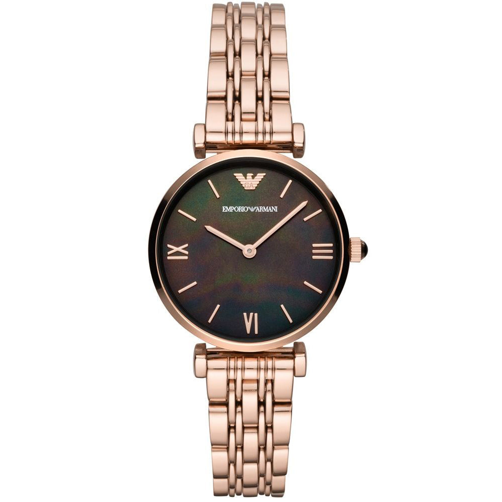 Emporio Armani AR11145 Ladies Automatic T-Bar Gianni Rose Gold Watch