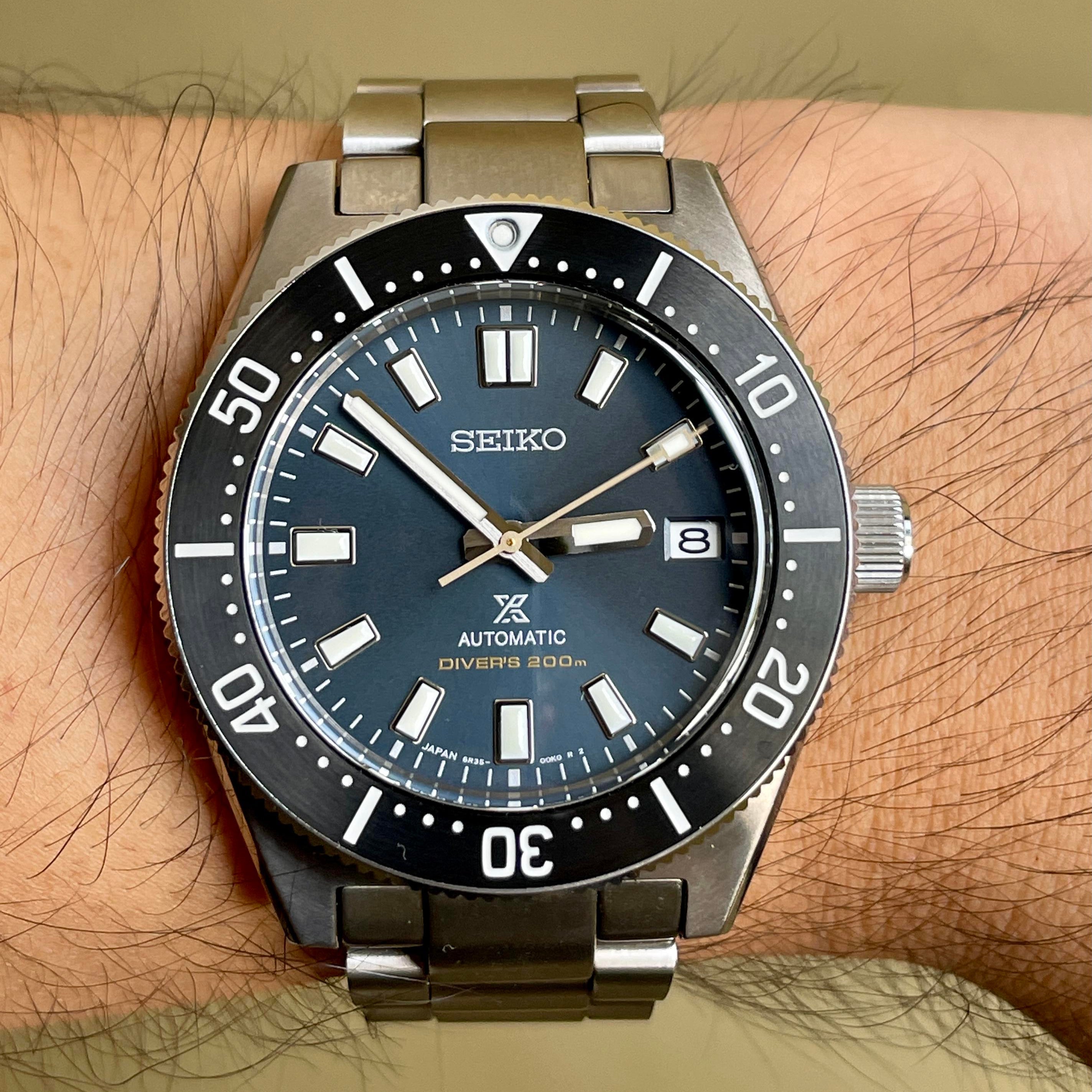 Seiko Prospex Automatic 1965 Dive 55th Anniversary Limited Edition blauwe wijzerplaat zilveren stalen band horloge voor heren - SPB149J1