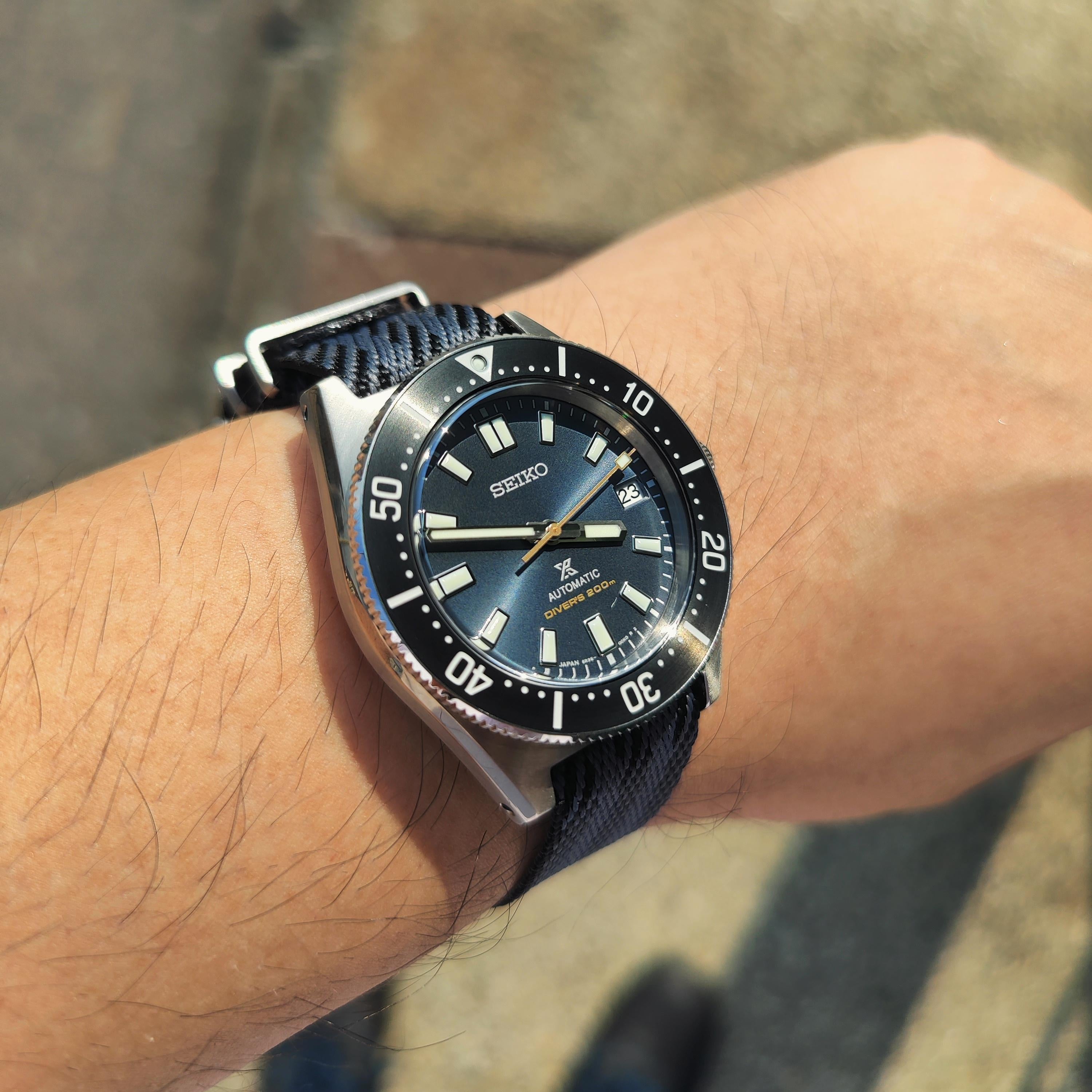 Seiko Prospex Automatic 1965 Dive 55th Anniversary Limited Edition blauwe wijzerplaat zilveren stalen band horloge voor heren - SPB149J1