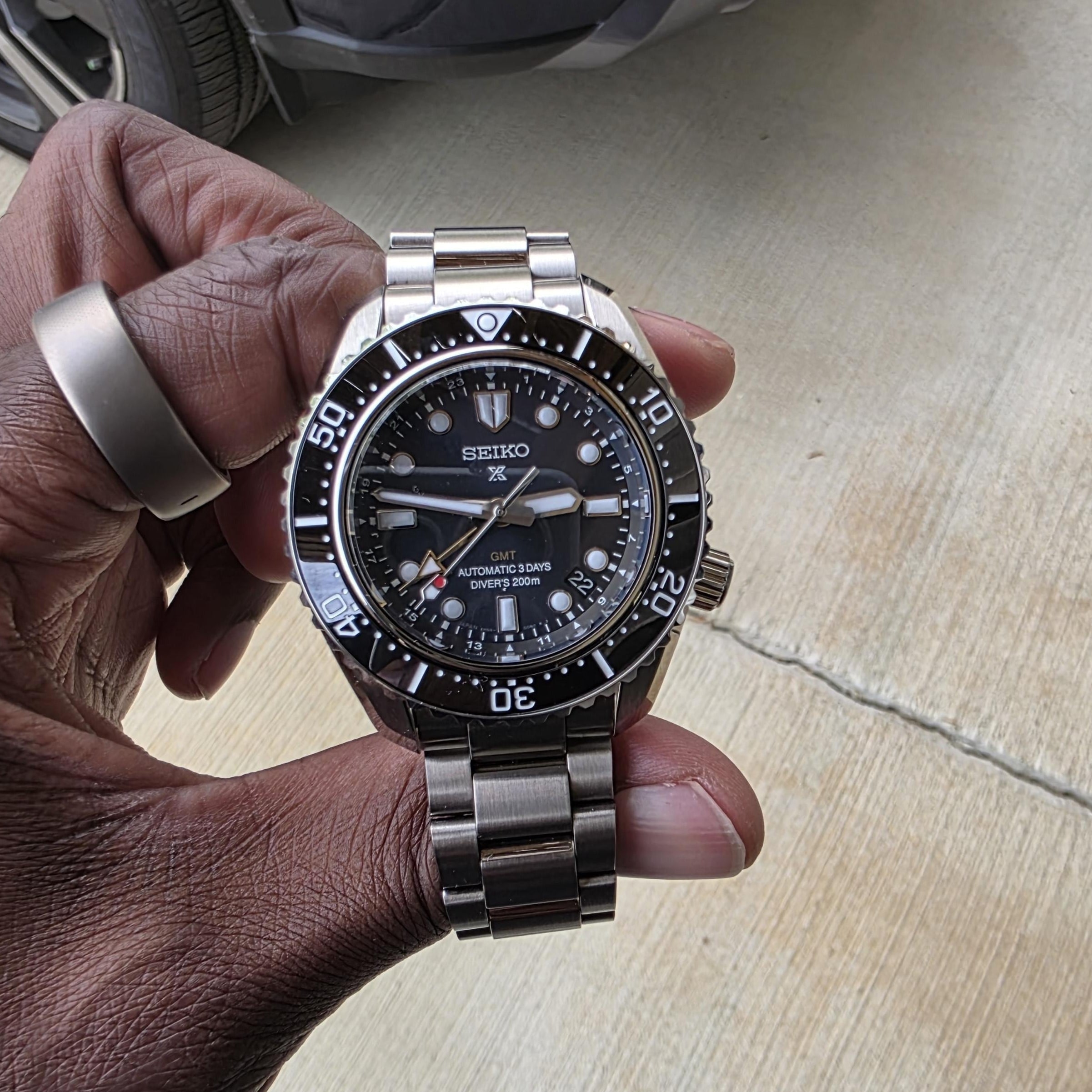 Seiko Prospex Diver Scuba Automatic Blue Dial Silver Steel Strap Watch for Men - SBEJ021