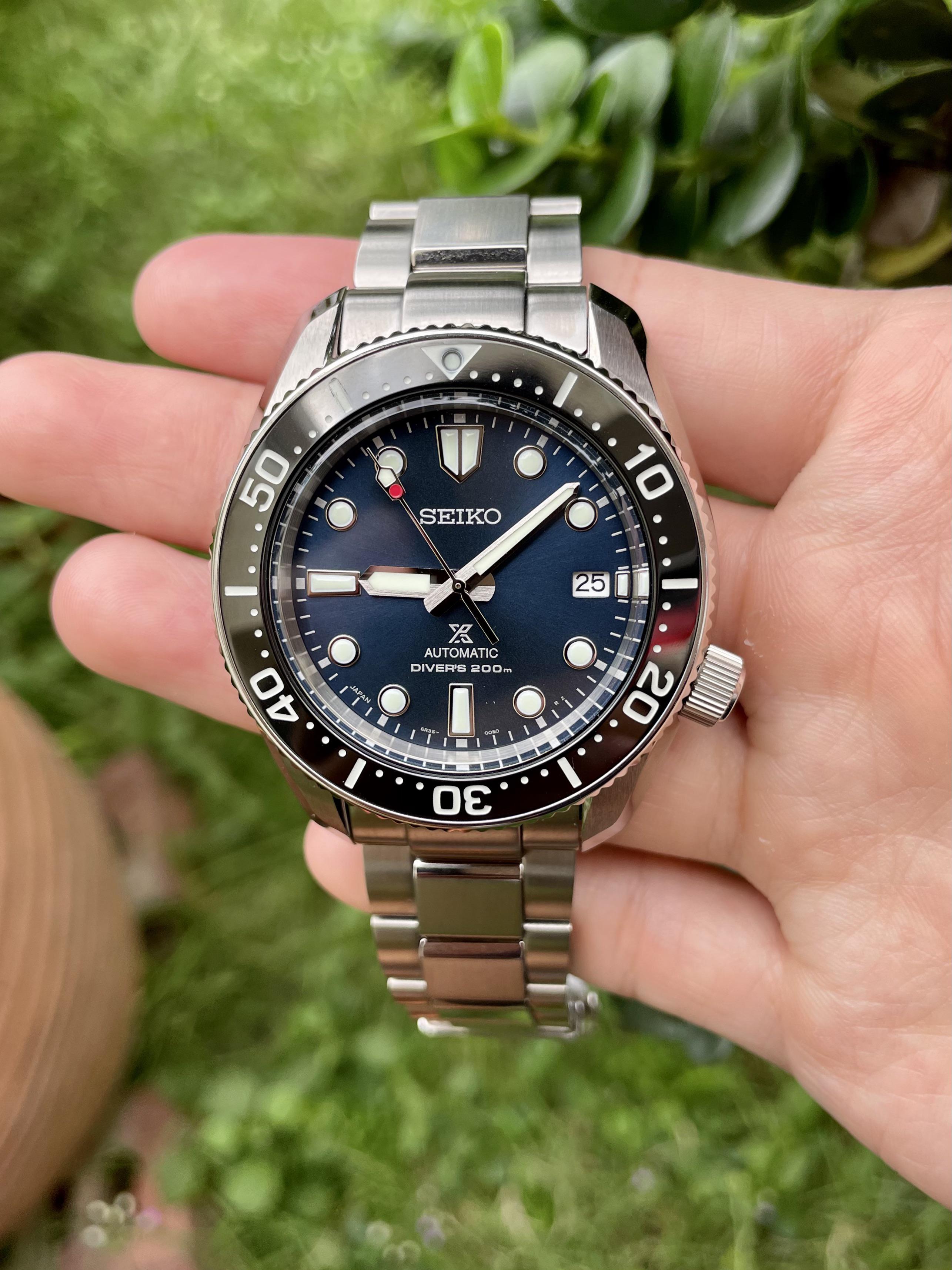 Seiko Prospex Sea Automatic Diver Green Dial Silver Steel Strap Watch For Men - SPB187J1