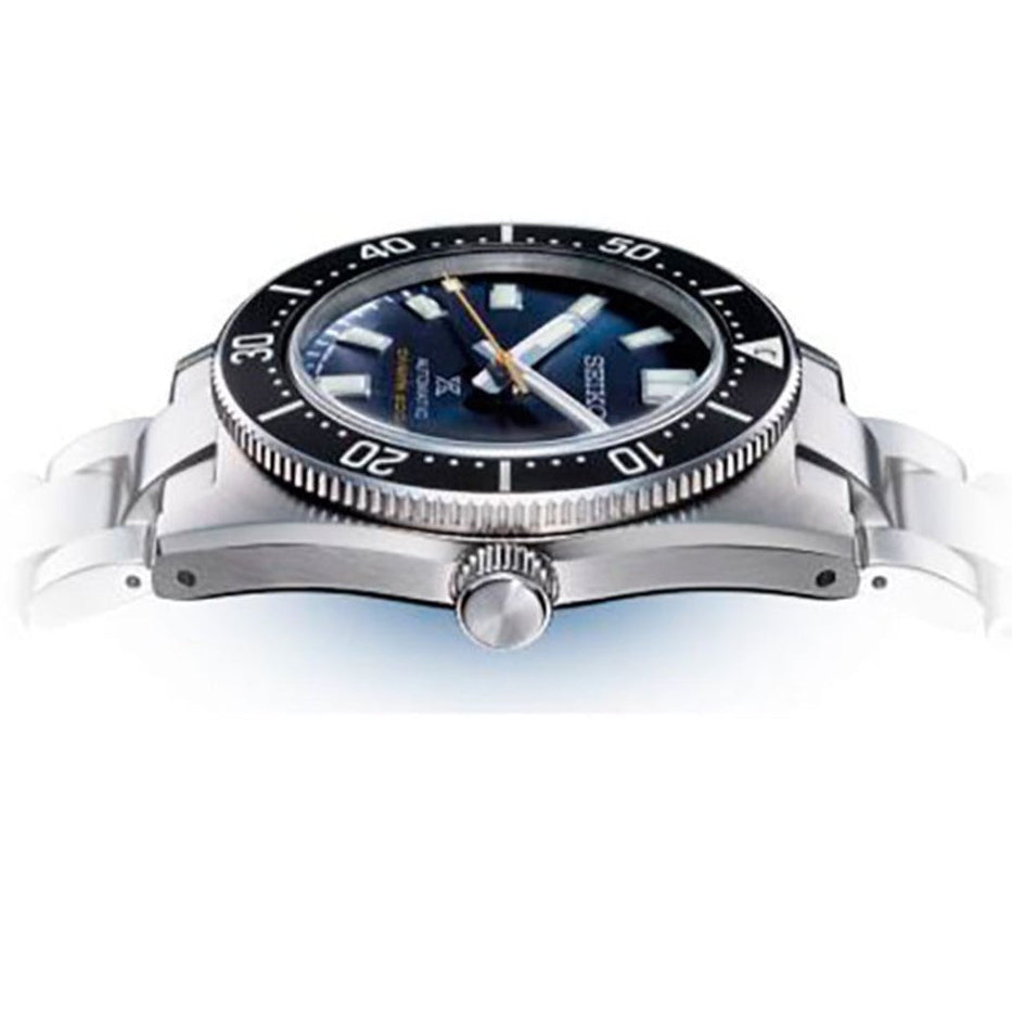 Seiko Prospex Automatic 1965 Dive 55th Anniversary Limited Edition blauwe wijzerplaat zilveren stalen band horloge voor heren - SPB149J1