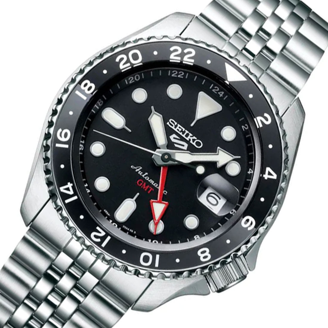 Seiko 5 Sports GMT SSK001K1 SSK001 Black Dial Automatic Watch