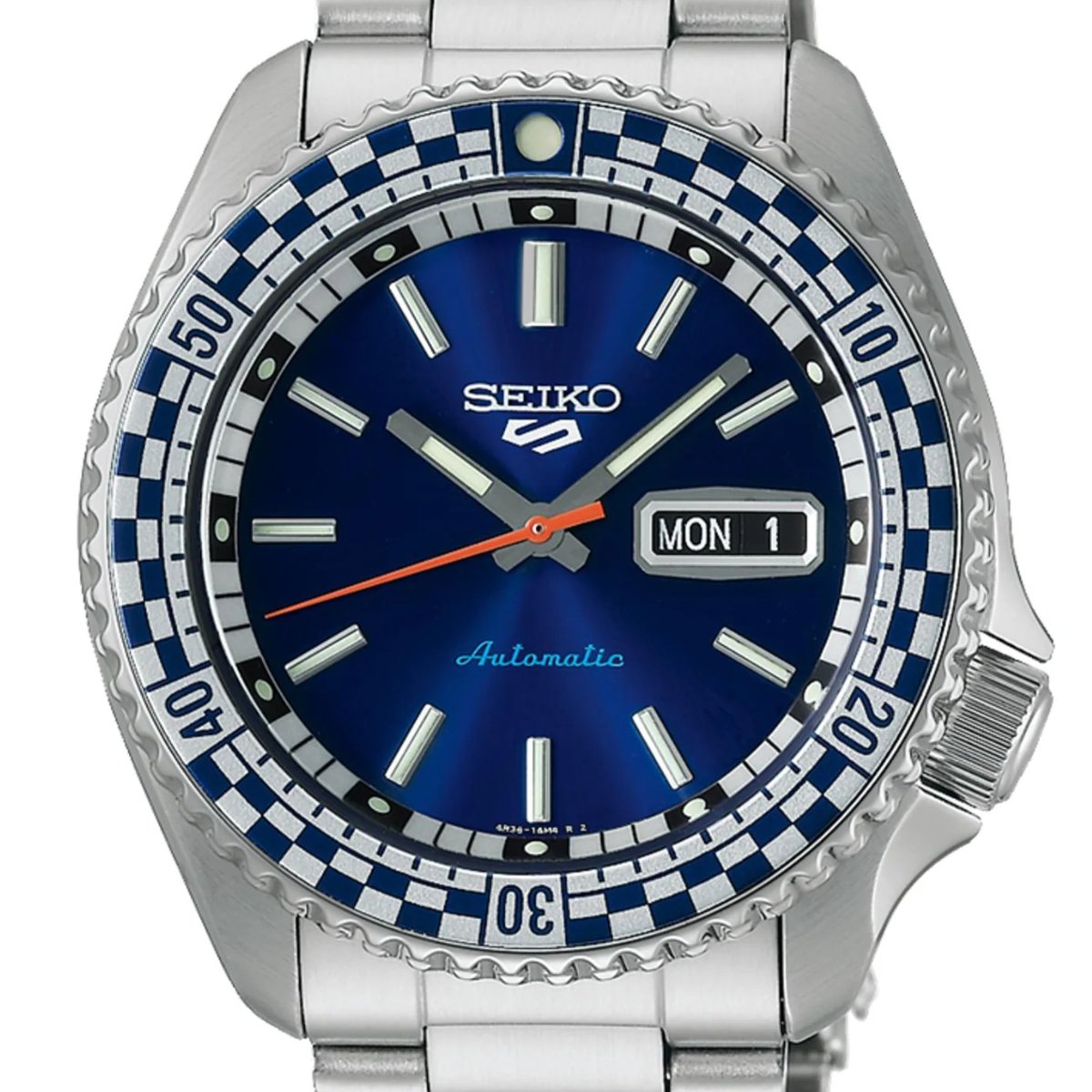 Seiko 5 Sports SRPK65 SRPK65K1 SRPK65K SKX Sports Style Checker Flag Mens Watch
