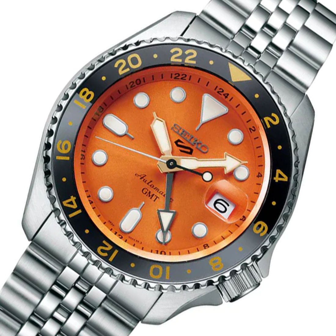 Seiko 5 Sports SSK Series GMT SSK005 Orange Dial Automatic Watch