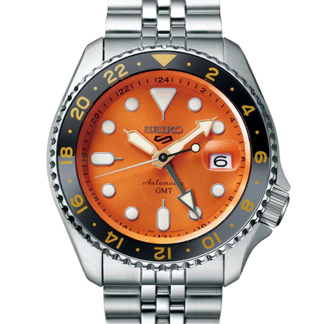 Seiko 5 Sports SSK Series GMT SSK005 Orange Dial Automatic Watch