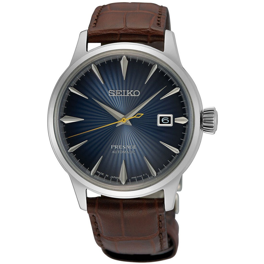 Seiko Presage Blue Dial SRPK15J1 SRPK15 SRPK15J Mechanical Leather Watch