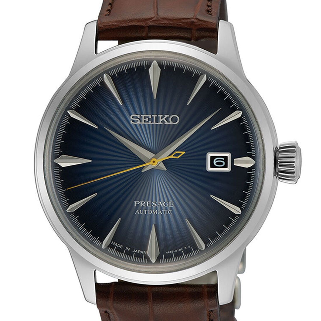 Seiko Presage Blue Dial SRPK15J1 SRPK15 SRPK15J Mechanical Leather Watch