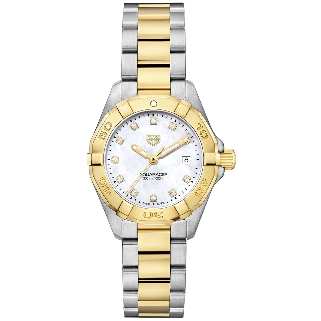 TAG Heuer Aquaracer WBD1422.BB0321 Two-Tone Ladies' Watch with Diamond Dial
